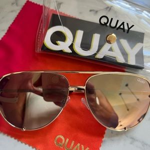 Quay High Key Gold Polarized Sunglasses